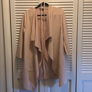 Blush pink tie jacket